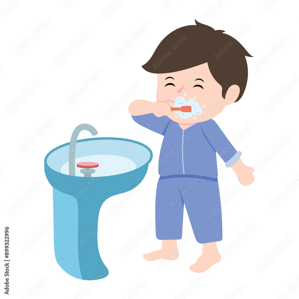 Children Toothbrush Illustration Children Toothbrush Illustration