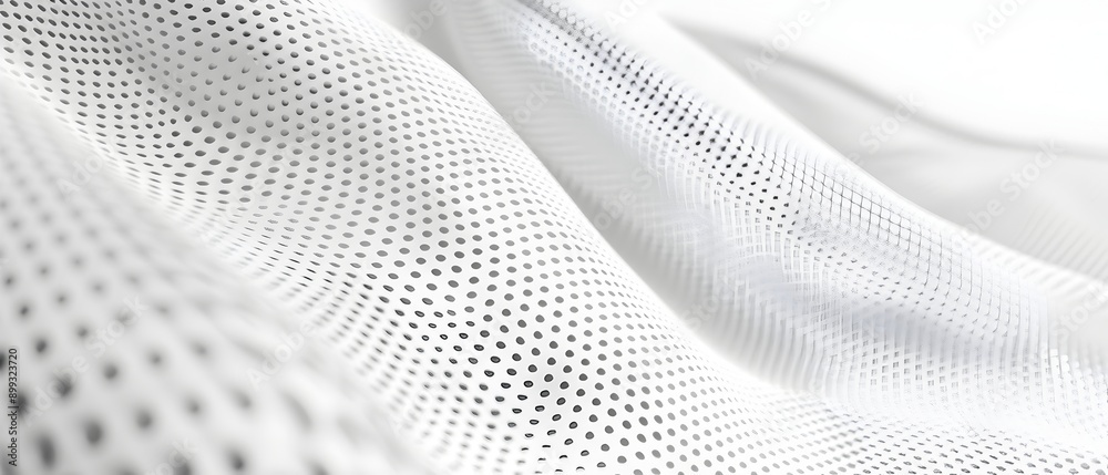 White background with small dots of varying sizes and shades, creating an abstract halftone pattern. The dots should be arranged in waves or curves for a dynamic effect. This design is suitable as a m White background with small dots of varying sizes and shades, creating an abstract halftone pattern. The dots should be arranged in waves or curves for a dynamic effect. This design is suitable as a m