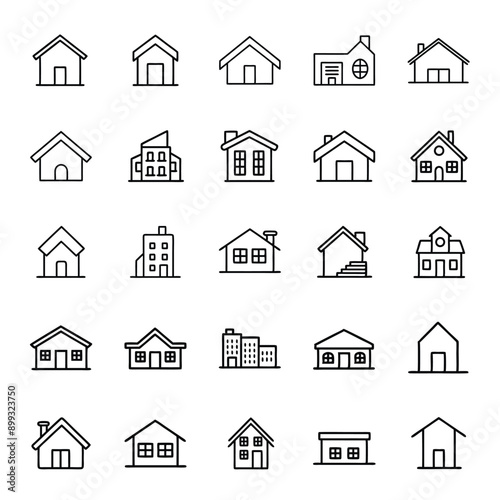 Real estate icons on white background -Vol 2