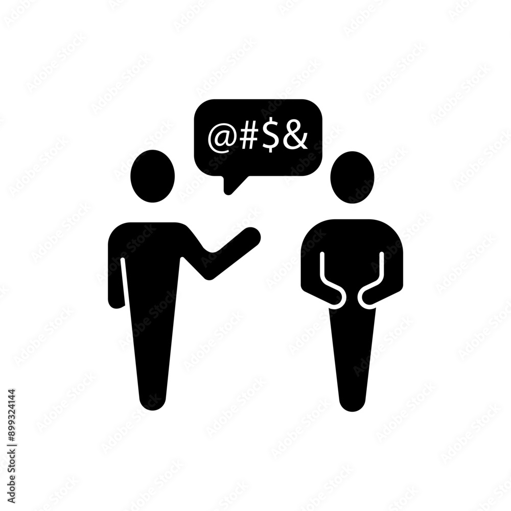 Obraz premium swear concept line icon. Simple element illustration. swear concept outline symbol design.