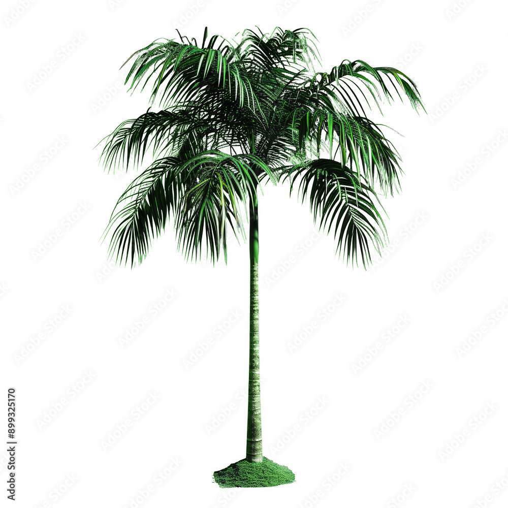 Obraz premium 3D rendering of coconut palm trees soft smooth lighting