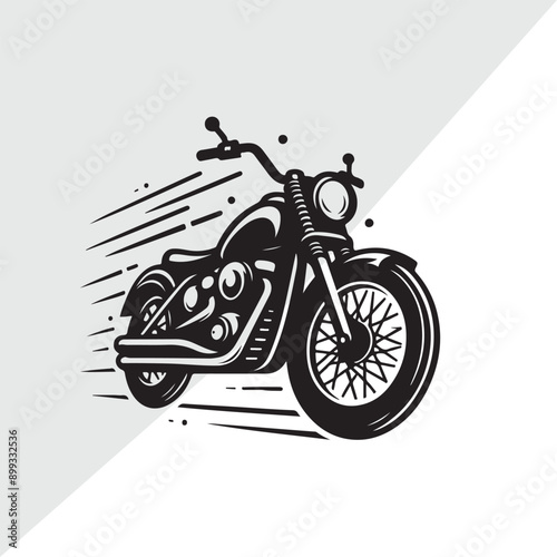 Hand drawing style of motorcycle race cornering isolated in white background