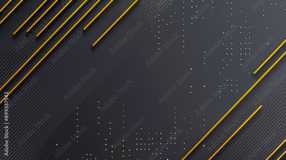 Modern Abstract Design with Yellow Lines and Dots.. Modern Abstract Design with Yellow Lines and Dots..