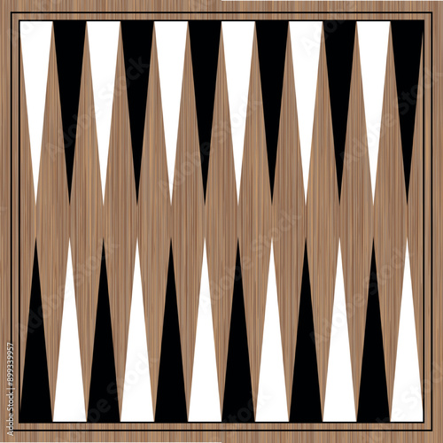 Backgammon board wooden game table. Vector backgammon table, background.