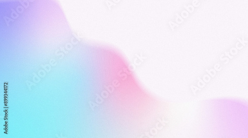 Grainy gradient background with white wavy blob in pink purple blue hues for modern abstract design