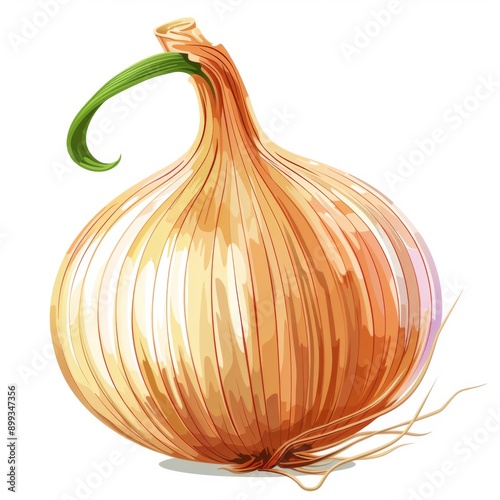 Wallpaper Mural An onion clipart, vegetable element, detailed illustration, brown and white, isolated on white background Torontodigital.ca