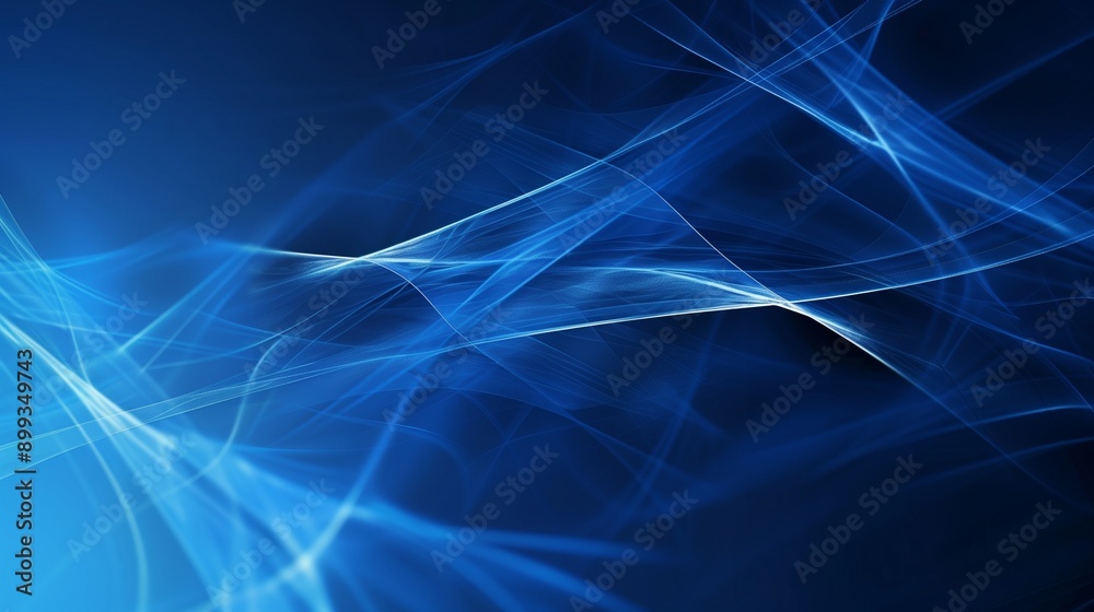 Abstract Blue Light Trails - Digital Illustration of Dynamic Waves and Energy Lines on Dark Background Abstract Blue Light Trails - Digital Illustration of Dynamic Waves and Energy Lines on Dark Background