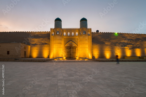 Konya Ark (Old Fortress) is the citadel in the Itchan Kala photo