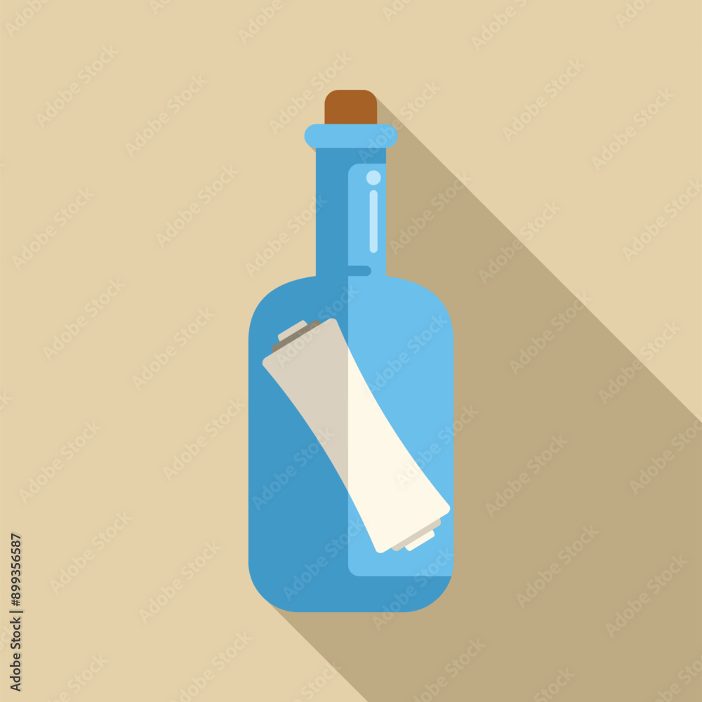 Classic message in a bottle is floating and waiting to be found by a lonely soul Classic message in a bottle is floating and waiting to be found by a lonely soul