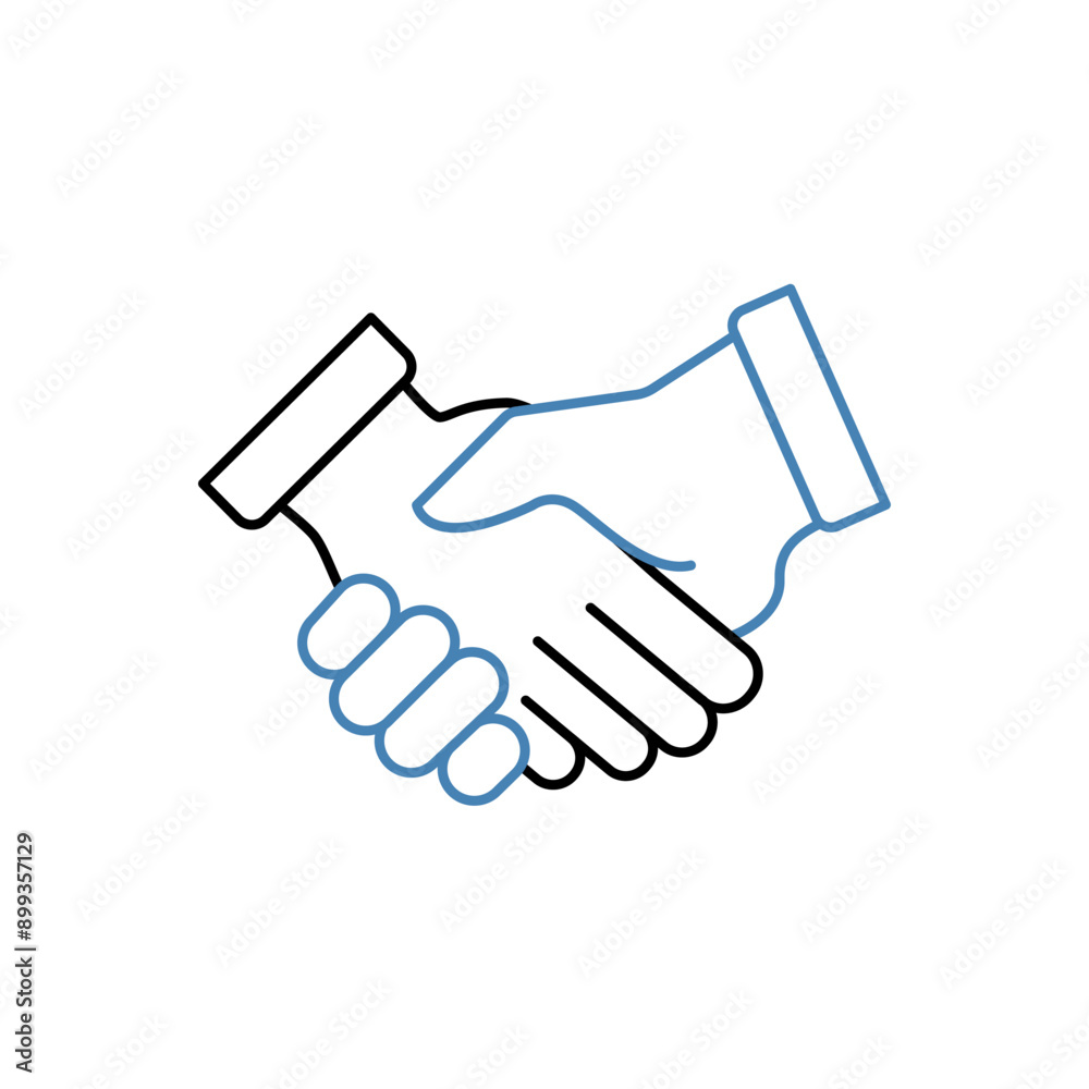 handshake concept line icon. Simple element illustration. handshake concept outline symbol design. handshake concept line icon. Simple element illustration. handshake concept outline symbol design.