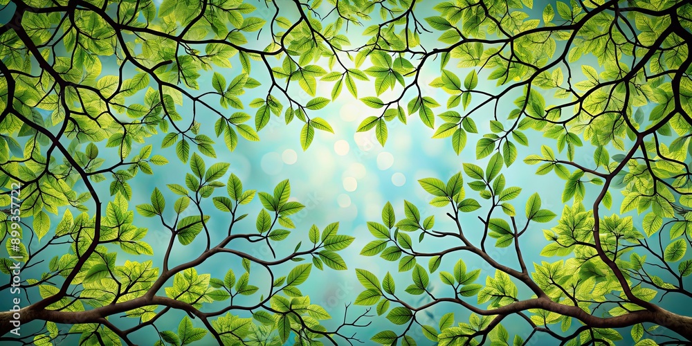 Looking up at the intricate pattern of branches and leaves in a tree , Nature, perspective, unique, beauty, outdoors, forest, canopy Looking up at the intricate pattern of branches and leaves in a tree , Nature, perspective, unique, beauty, outdoors, forest, canopy