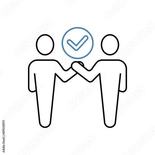 reliance concept line icon. Simple element illustration. reliance concept outline symbol design.