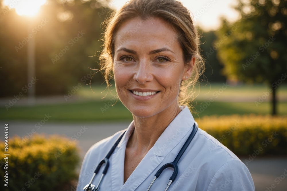 Close Portrait of a health professional, nurse