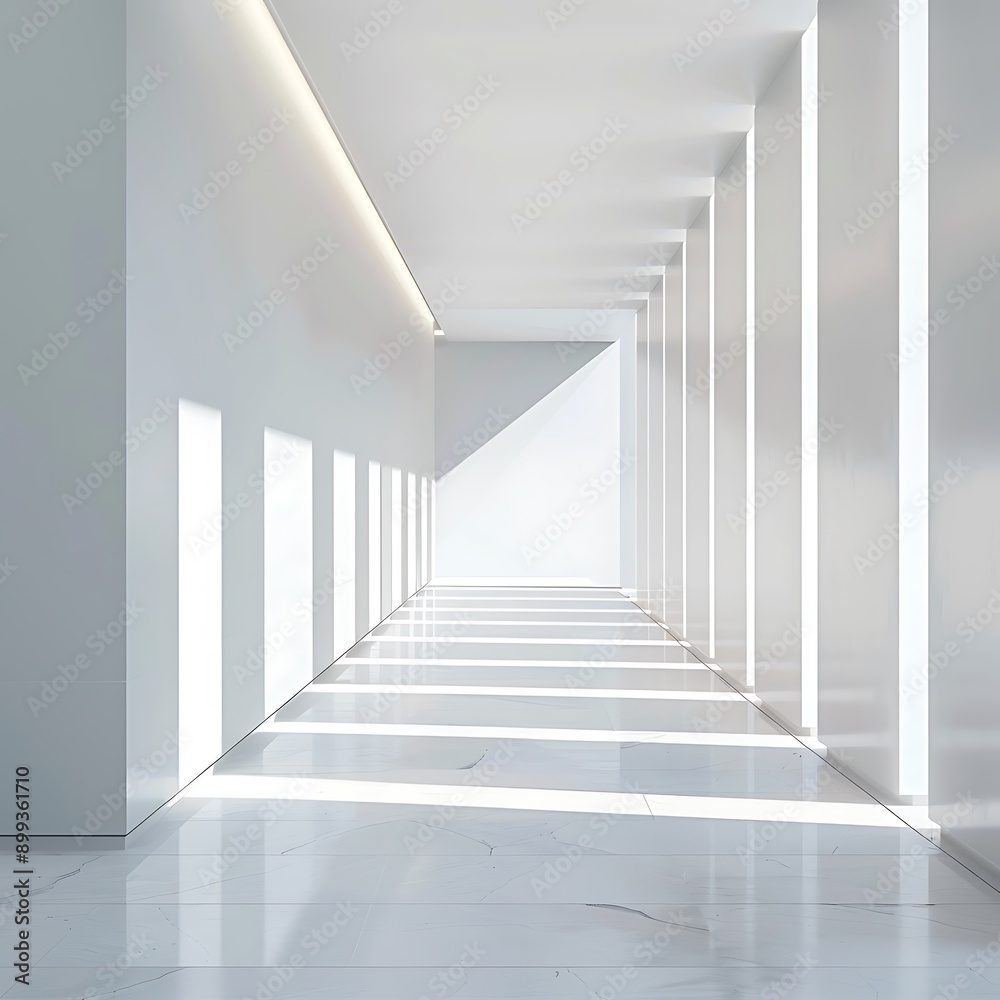 empty corridor with a window empty corridor with a window