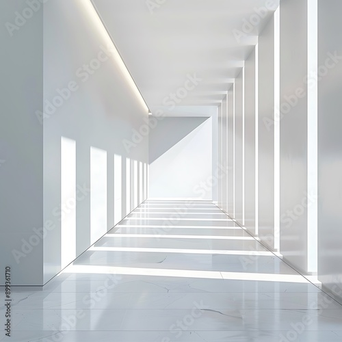 empty corridor with a window