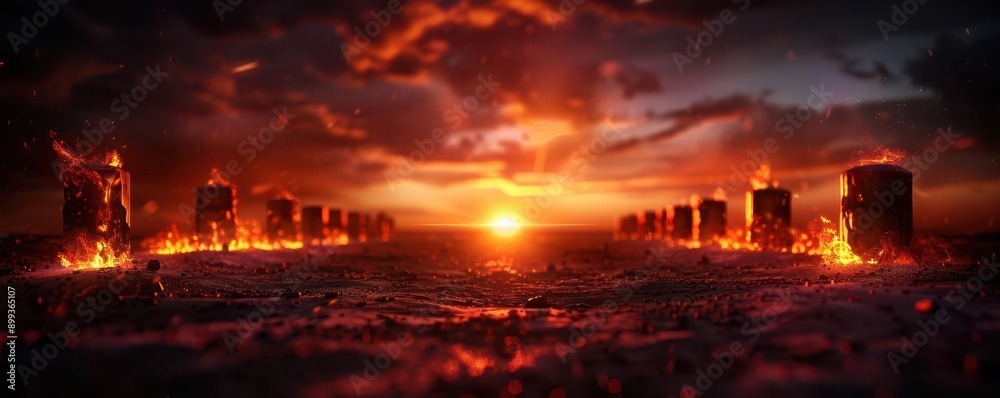Mirage of an ancient city in the desert, Fantasy, Cool tones, 3D rendering Mirage of an ancient city in the desert, Fantasy, Cool tones, 3D rendering