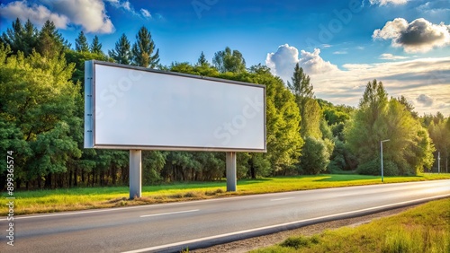 Wallpaper Mural Blank advertising billboard on the side of the road , blank, billboard, advertisement, road, street, marketing, promotion Torontodigital.ca