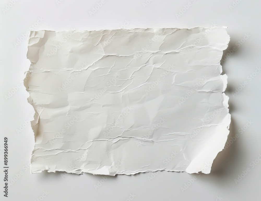 A piece of white paper on a white surface A piece of white paper on a white surface