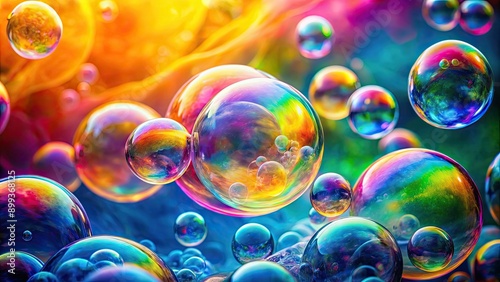 Stunning rainbow colors created by soap bubbles for vibrant background, rainbow, colors, soap bubbles, vibrant