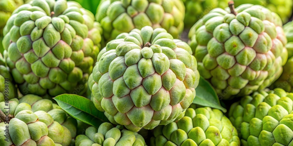 Fototapeta premium Fresh sugar apples or sweetsops Generative By AI