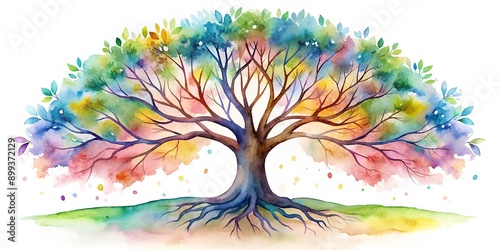 watercolor tree of life clipaart Generative By AI