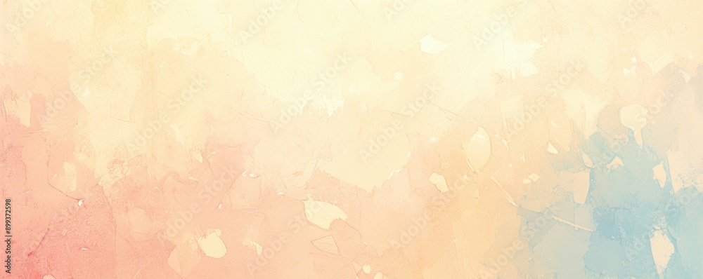 Obraz premium Soft Pastel Gradient Background with Fine Grain Sand Texture in Shades of Pink, Cream, and Light Blue for Elegant and Minimalist Creative Projects