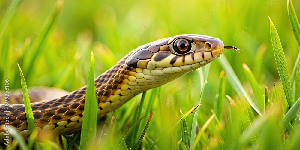 A sneaky snake hiding in the grass , deception, hidden danger, camouflage, lurking, slithering, wildlife, nature, danger, wild A sneaky snake hiding in the grass , deception, hidden danger, camouflage, lurking, slithering, wildlife, nature, danger, wild