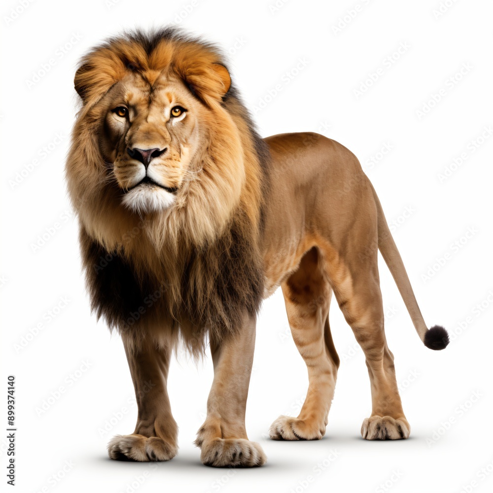 Obraz premium lion on white background