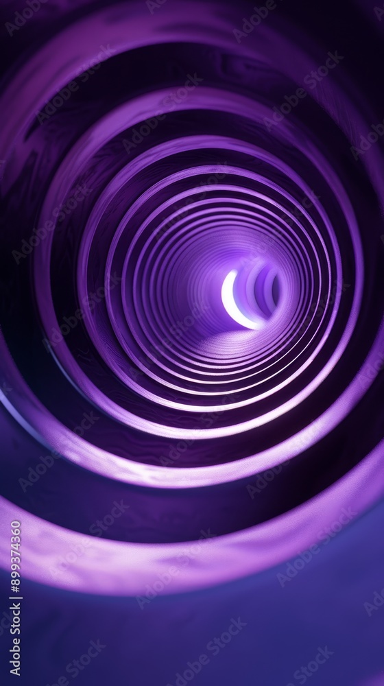 A tight shot of a purple circled object, featuring a light embedded at its center A tight shot of a purple circled object, featuring a light embedded at its center