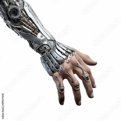 cyberhand on white background photo