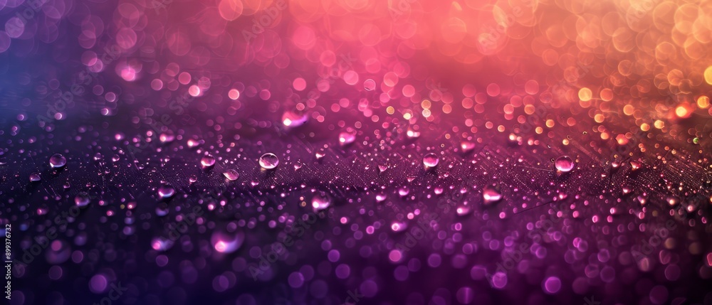 A clearer image of raindrops against a purple and pink background A clearer image of raindrops against a purple and pink background