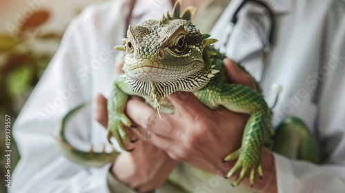 A person is looking at a  dragon 

