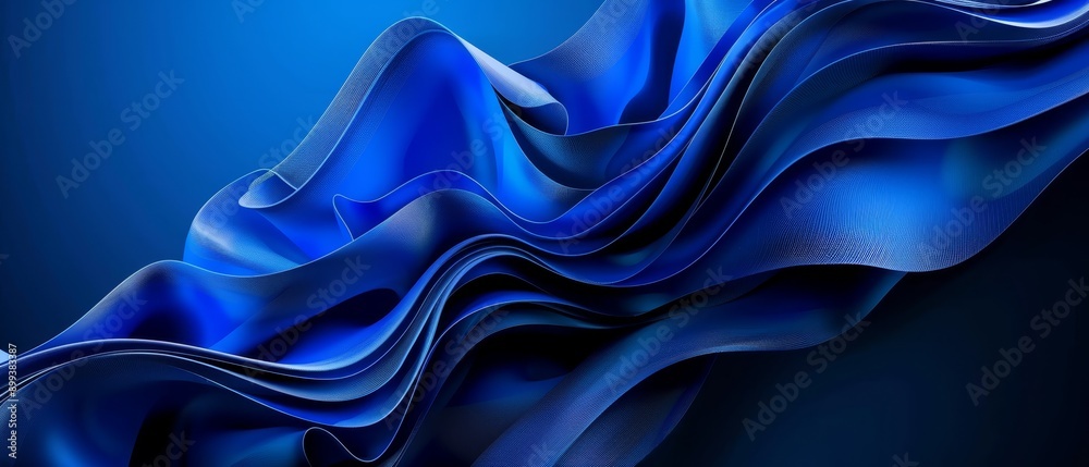 Fototapeta premium A blue background with wavy lines, repeated twice