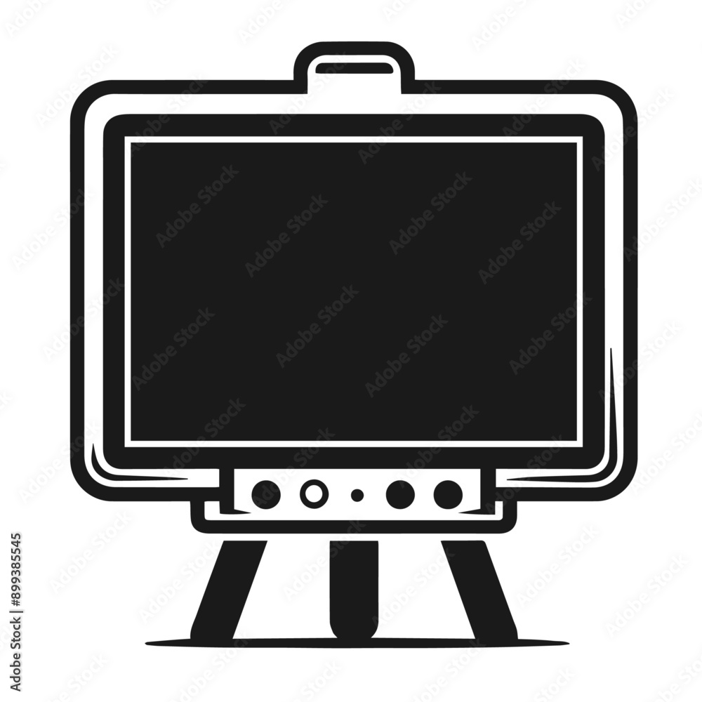 Clean black and white vector silhouette of a Blackboard isolated on white background Clean black and white vector silhouette of a Blackboard isolated on white background