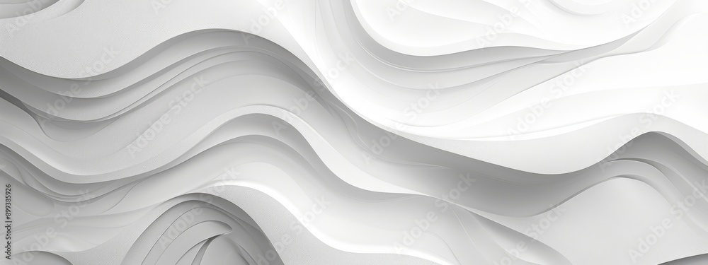 Obraz premium A tight shot of a textured white wall, featuring wavy patterns, and a black and white antique clock mounted on it