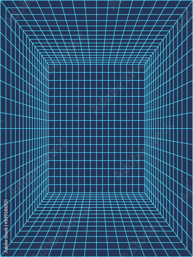 Cyber tech 3d wireframe tunnel, futuristic geometry mesh form symbol, 90s retro geometric net structure graphic, cyber tech abstract wire frame figure icon, cyberpunk neon 3d wireframe element object.