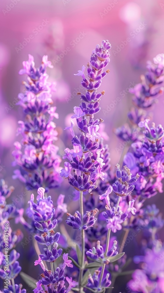 Fototapeta premium A close-up of several flowers with a blurred background of similar flowers