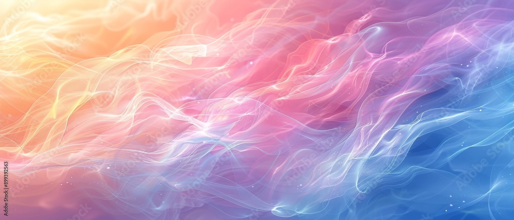 A background comprised of blue, pink, yellow, and orange hues with smoke rising from its top A background comprised of blue, pink, yellow, and orange hues with smoke rising from its top