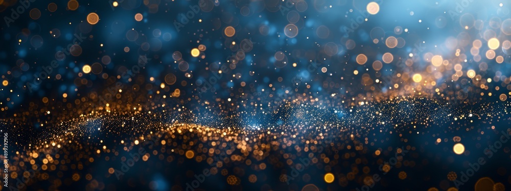 Obraz premium A clear image featuring a blue and yellow background, superimposed by another similar yet distinct blue and yellow background