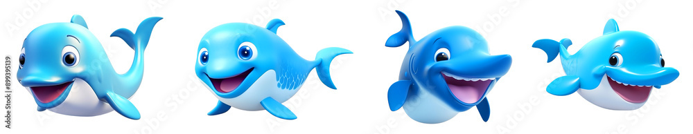 Cute and Playful Cartoon Dolphins with Happy Expressions in Various Poses , on transparent background
Cute and Playful Cartoon Dolphins with Happy Expressions in Various Poses , on transparent background