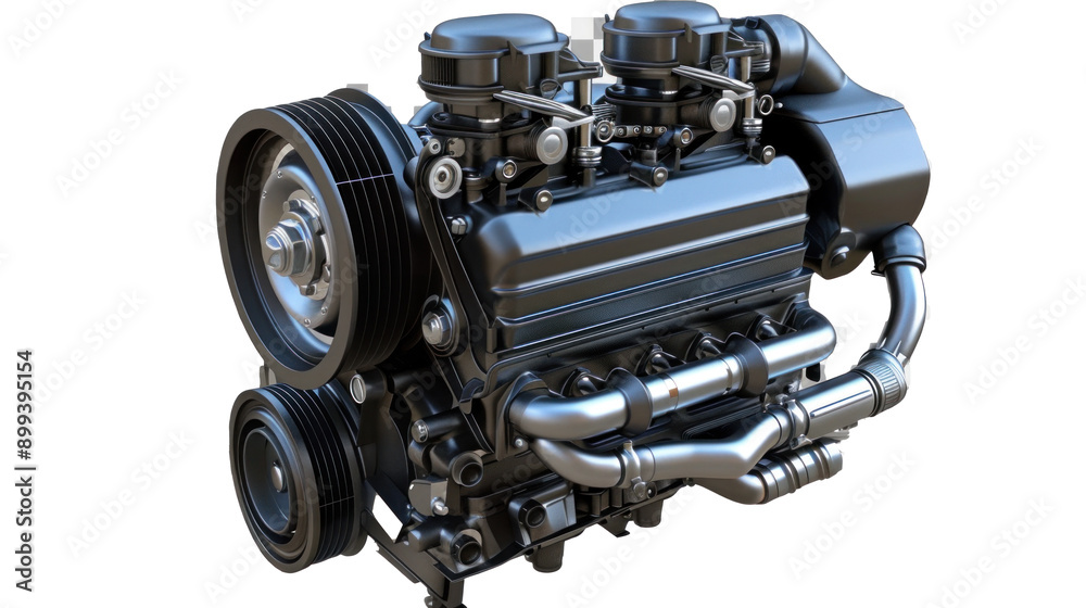 Car engine or motor isolated on transparent background. Automobile vehicle part. Car engine or motor isolated on transparent background. Automobile vehicle part.