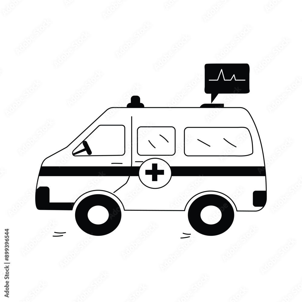 Give a try to this sketchy illustration of ambulance Give a try to this sketchy illustration of ambulance