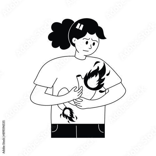 Trendy sketchy illustration of acidity