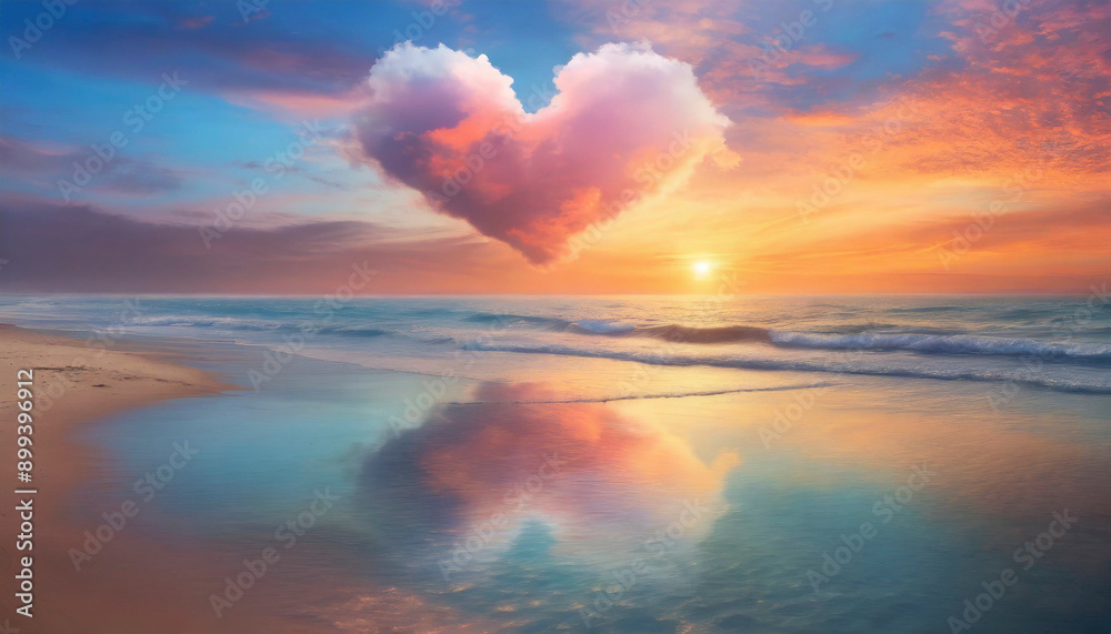 Fototapeta premium heart shaped cloud