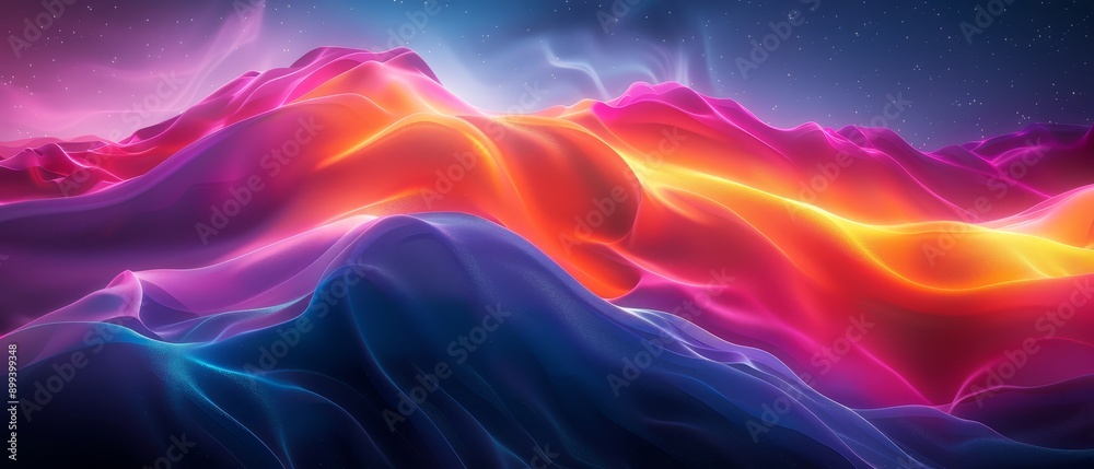 a mountain against a backdrop of a evening sky, dotted with stars a mountain against a backdrop of a evening sky, dotted with stars