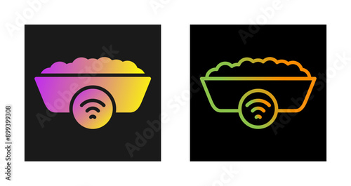 Smart Cat Litter Box Vector Icon