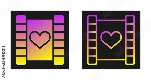 Love story movie Vector Icon