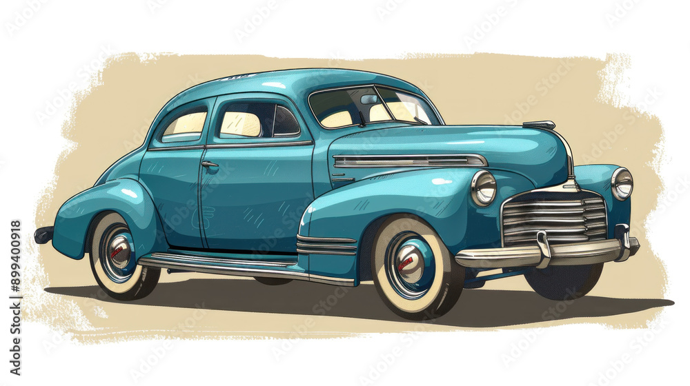 Fototapeta premium Vintage American car from the 1940s