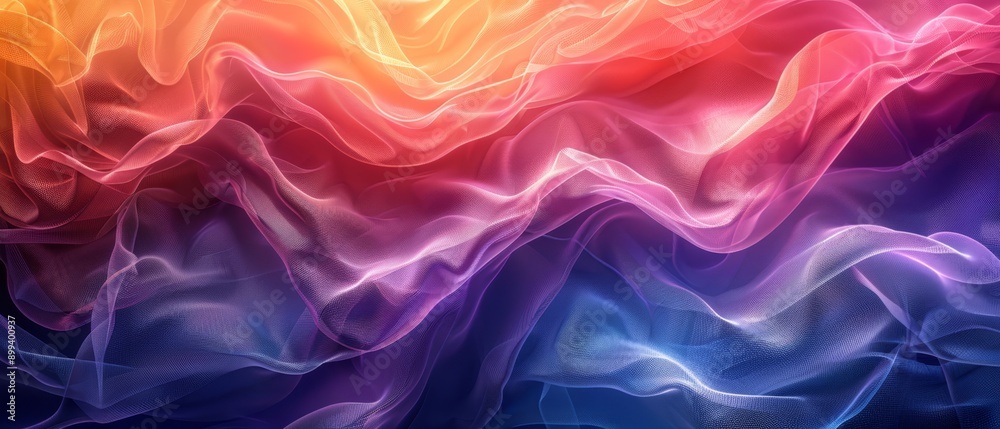 Obraz premium A multicolored abstract background features wavy lines, bottom lines, and a bottom section with additional lines