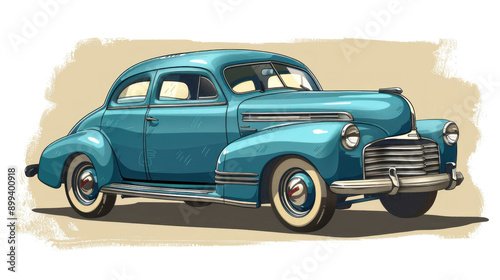Vintage American car from the 1940s